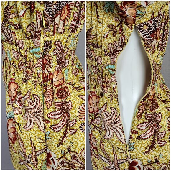 Ulla Johnson Arlo Floral Print Cotton Poplin Playsuit Romper Calla Lily Size 8 - Picture 11 of 14